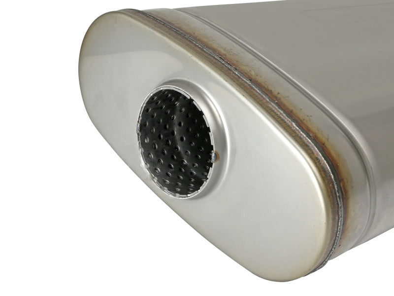 aFe MACH Force XP 304 Stainless Steel Muffler 2.5in Center/Offset 18in L x 9in W x 4in H - Burkken Auto Parts