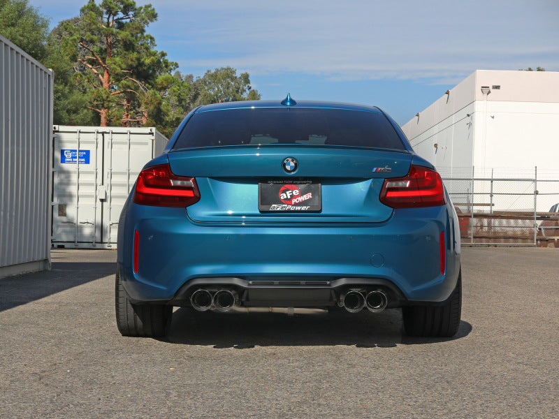 aFe 16-18 BMW M2 L6-3.0L MACH Force-Xp 3in to 2.5in 304 SS Cat-Back Exhaust System-Quad Polish Tips - Burkken Auto Parts