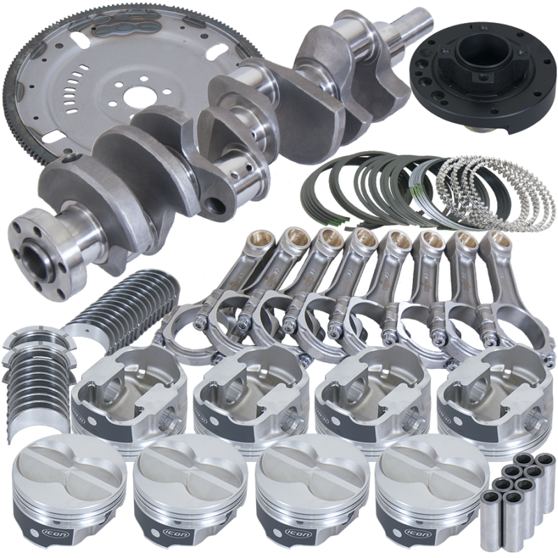 Eagle Ford 302 3.400in Crank 5.400in I-Beam Rods 4.000in Pistons 164 Tooth FP Balanced Assembly - Burkken Auto Parts