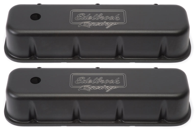 Edelbrock Valve Cover Victor Series Chevrolet 1965 and Later 396-502 V8 Tall Black - Burkken Auto Parts