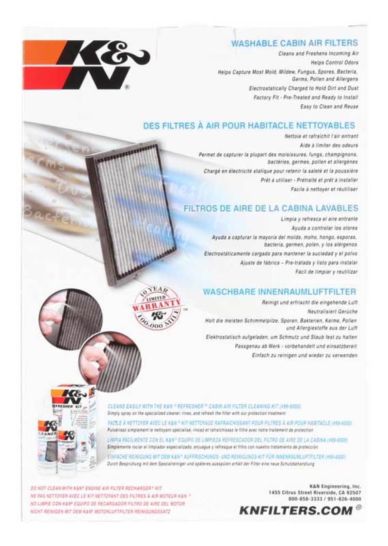 K&N Replacement Cabin Air Filter - Burkken Auto Parts