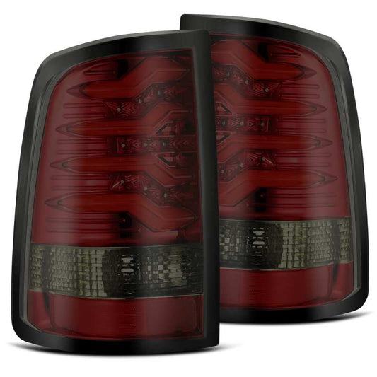 AlphaRex 09-18 Dodge Ram 1500 PRO-Series LED Tail Lights Red Smoke - Burkken Auto Parts