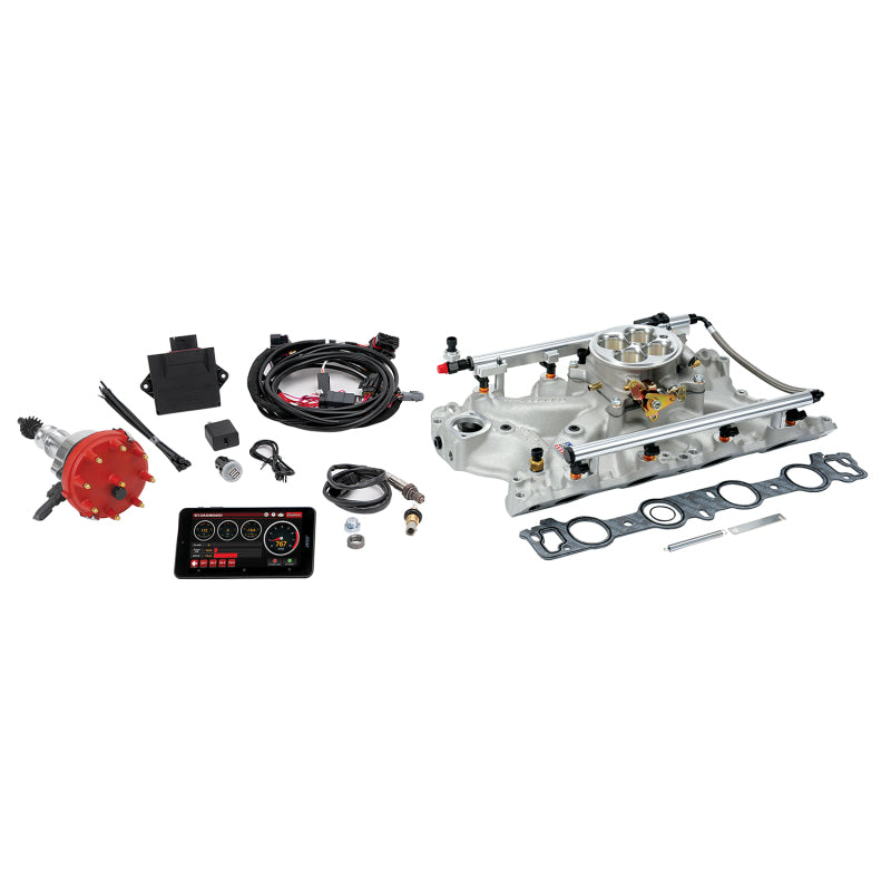Edelbrock Pro Flo 4 Fuel Injection Kit Seq Port BBF 429/460 68-87 625 Max HP 35 LbHr Injectors Satin - Burkken Auto Parts