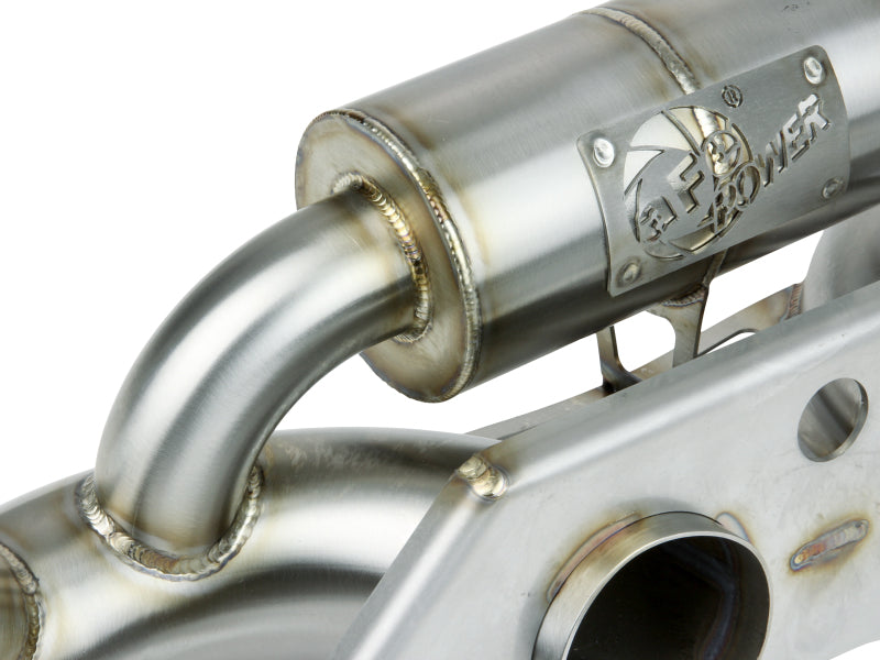 aFe Power MACHForce XP 304 Stainless Secondary Muffler Delete Pipe 14-19 Porsche 911 GT3 3.8L/4.0L - Burkken Auto Parts