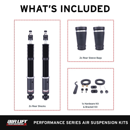 Air Lift Performance 2005-2014 Ford Mustang (S197) Rear Kit (3/8 Fittings Not Included)