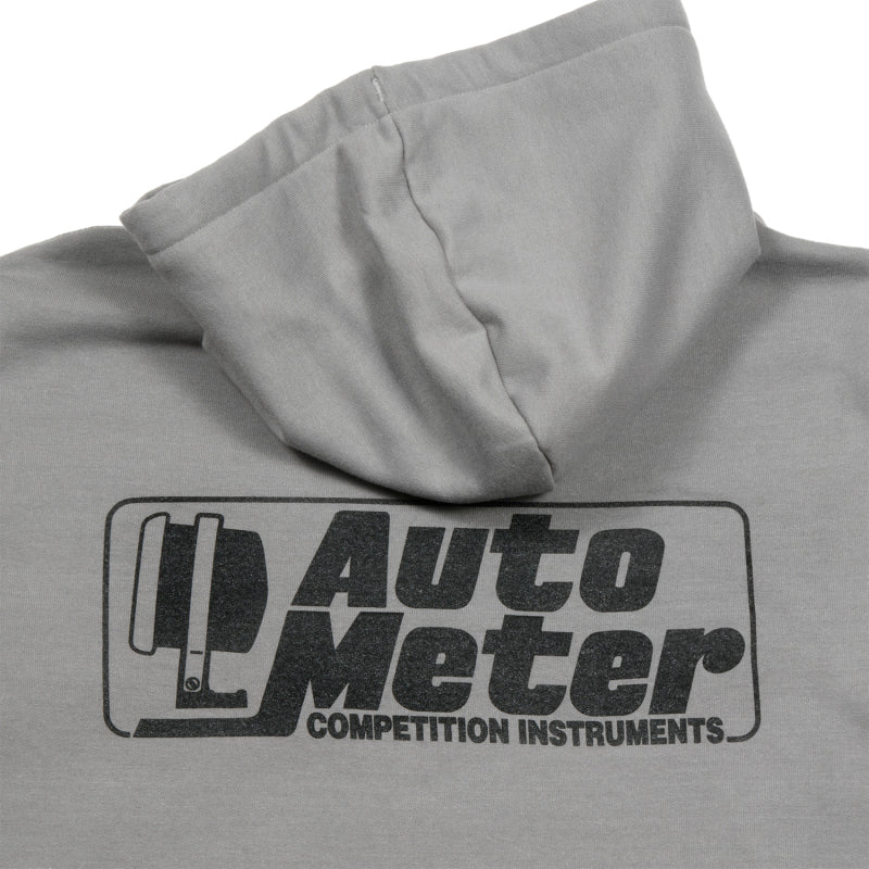 Autometer Gray Competition Pullover Hoodie - Adult Large - Burkken Auto Parts