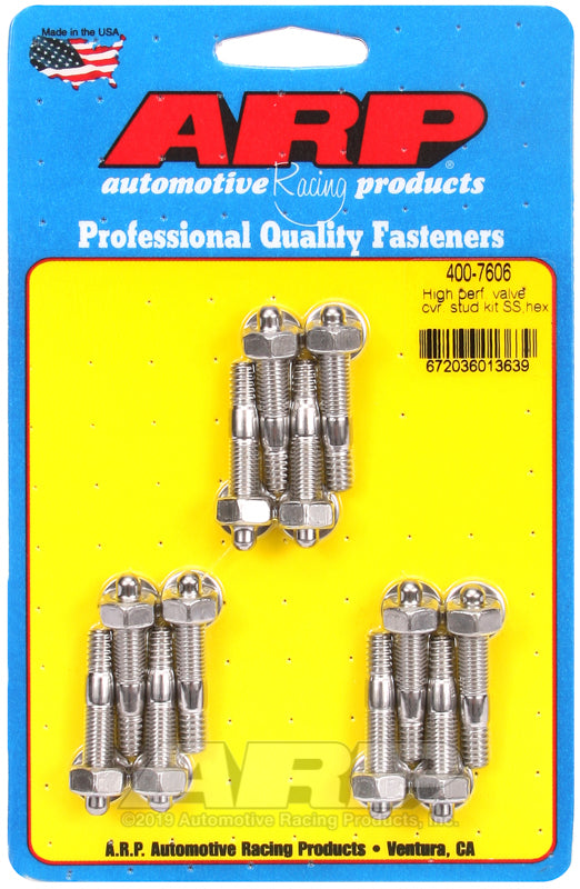 ARP SS Hex Valve Cover Stud Kit - Burkken Auto Parts