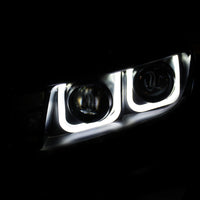 ANZO 2014-2015 Chevrolet Camaro Projector Headlights w/ U-Bar Black - Burkken Auto Parts