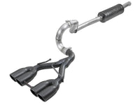 aFe Rebel Series 2.5in. 304 SS C/B Exhaust System 2018 Jeep Wrangler (JL) V6-3.6L - Black Tip - Burkken Auto Parts