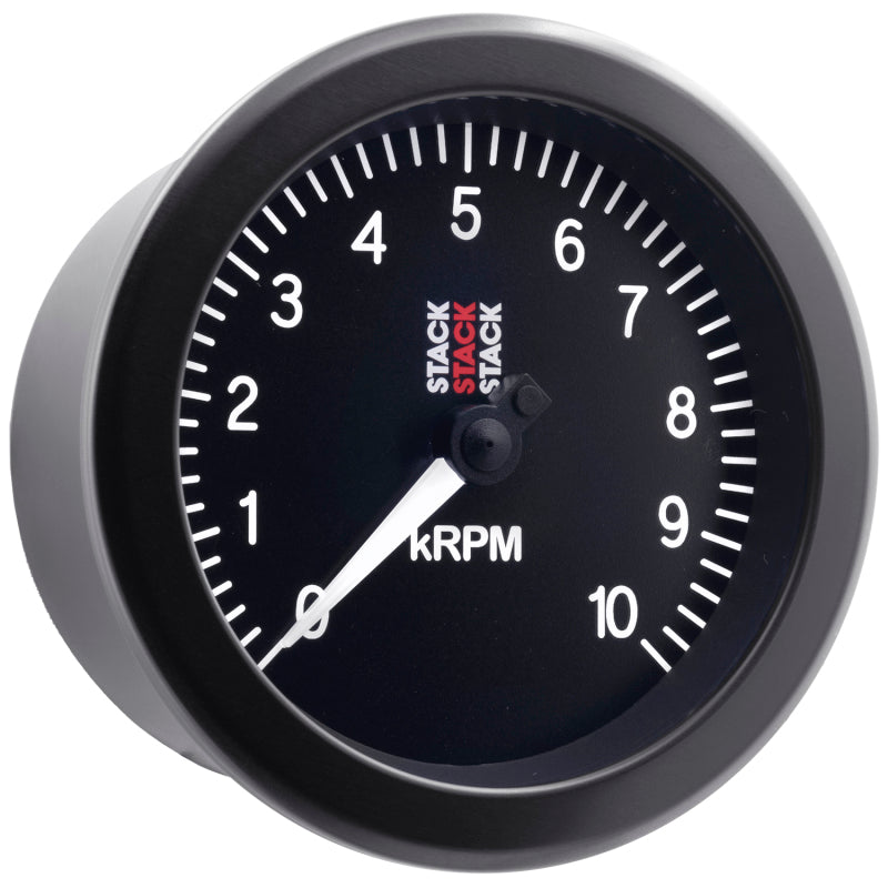 Autometer Stack Sport 88mm 0-10K RPM Tachometer - Black - Burkken Auto Parts
