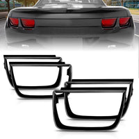 ANZO Taillight Bezels 2010-2013 Chevrolet Camaro Taillight Bezels - 4pc Flat Black - Burkken Auto Parts