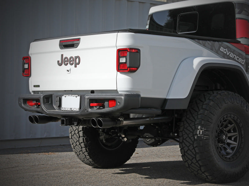 aFe Vulcan Series 3in 304SS DPF-Back 21 Jeep Gladiator V6-3.0L (td) Dual Black Tip - Burkken Auto Parts