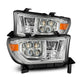 AlphaRex 07-13 Toyota Tundra / 08-17 Sequoia NOVA LED Proj HL Chrome w/Actv Light Seq. Sig + DRL - Burkken Auto Parts