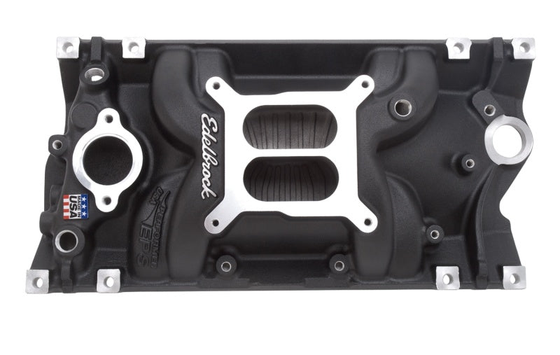 Edelbrock Manifold Performer Eps SB Chevy Vortec Black Finish - Burkken Auto Parts
