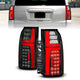 ANZO 15-20 Chevrolet Tahoe Sequential LED Tube Taillights Black - Burkken Auto Parts