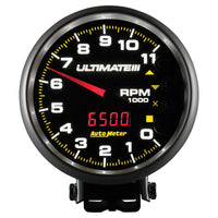 AutoMeter Gauge Tach 5in. 11K RPM Pedestal Datalogging Ultimate IIi Playback Black - Burkken Auto Parts