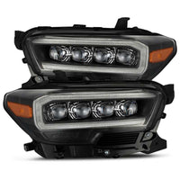 AlphaRex 16-20 Toyota Tacoma NOVA LED Projector Headlights Plank Style Black w/Activation Light - Burkken Auto Parts