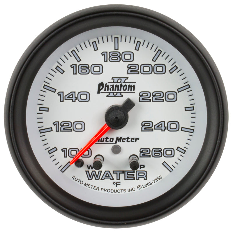 Autometer Phantom II 2-5/8in 260 Degree F Mechanical Water Gauge - Burkken Auto Parts