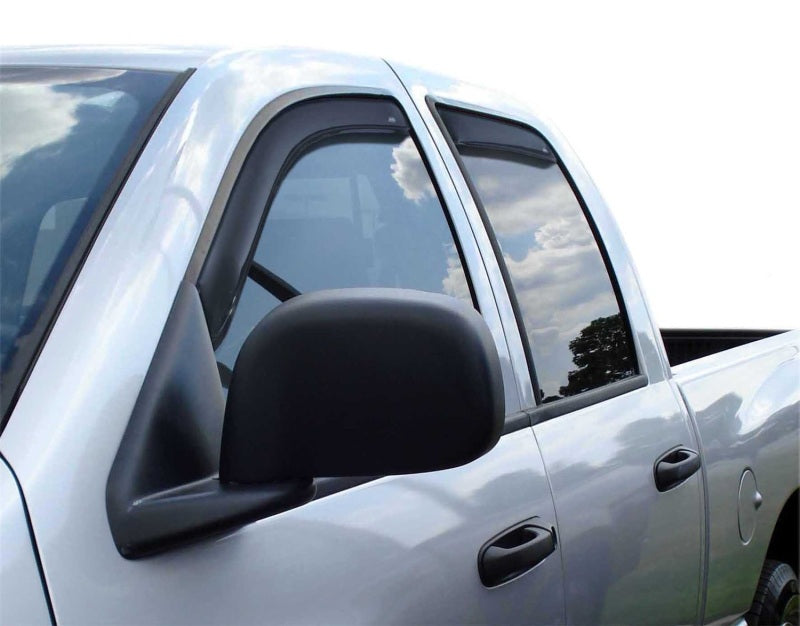 AVS 06-08 Dodge RAM 1500 Mega Cab Ventvisor In-Channel Front & Rear Window Deflectors 4pc - Smoke - Burkken Auto Parts