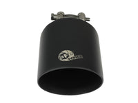 aFe Takeda 304 SS Clamp-On Exhaust Tip 2.5in. Inlet / 4.5in. Outlet / 7in. L - Black - Burkken Auto Parts