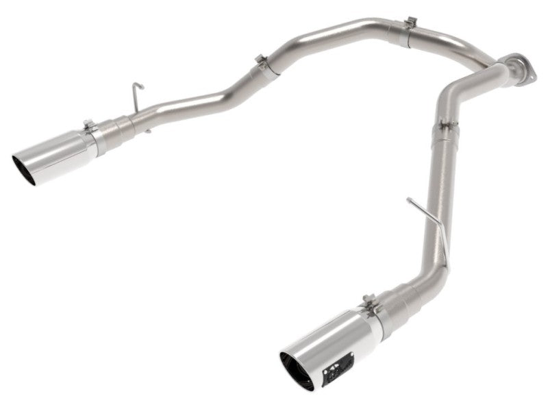 aFe Large Bore-HD 3in 409SS DPF-Back Exhaust System w/ Polished Tip RAM 1500 20-21 V6-3.0 - Burkken Auto Parts
