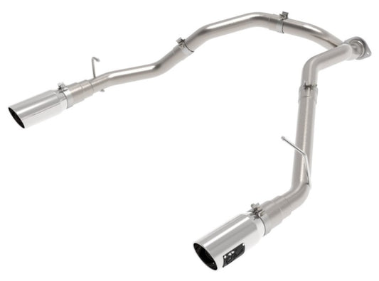 aFe Large Bore-HD 3in 409SS DPF-Back Exhaust System w/ Polished Tip RAM 1500 20-21 V6-3.0 - Burkken Auto Parts