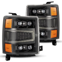 AlphaRex 04-15 Chevy 1500 NOVA-Series LED Proj Headlights Alpha BL w/Activ Light/Seq Signal & SB DRL - Burkken Auto Parts