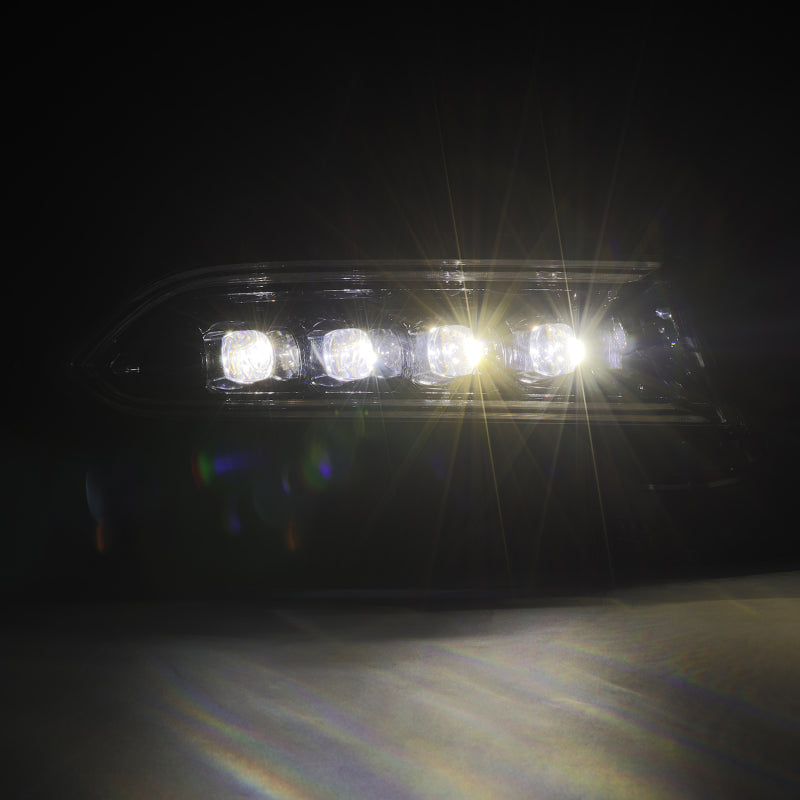 AlphaRex 15-23 Dodge Charger NOVA LED Proj Headlights Alpha-Blk w/Actv Light & Seq.Sig / SB DRL - Burkken Auto Parts