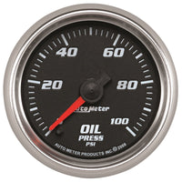 Autometer Pro-Cycle Gauge Oil Pressure 2 1/16in 100psi Digital Stepper Motor Black - Burkken Auto Parts
