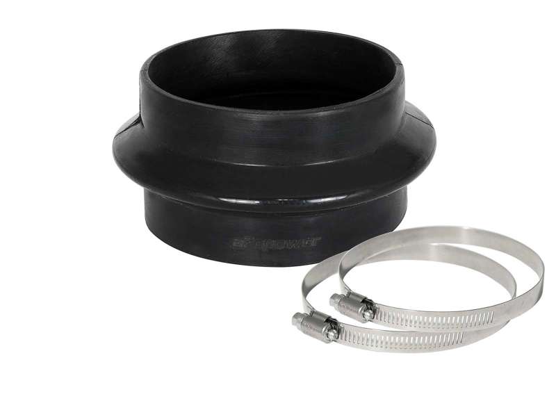 aFe Magnum FORCE Silicone Coupling Kit 4in ID x 2-1/2in L Straight Bellow-Coupler - Black - Burkken Auto Parts