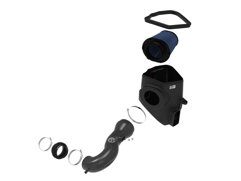 aFe 19-20 GM Trucks 5.3L/6.2L Track Series Carbon Fiber Cold Air Intake System With Pro 5R Filters - Burkken Auto Parts