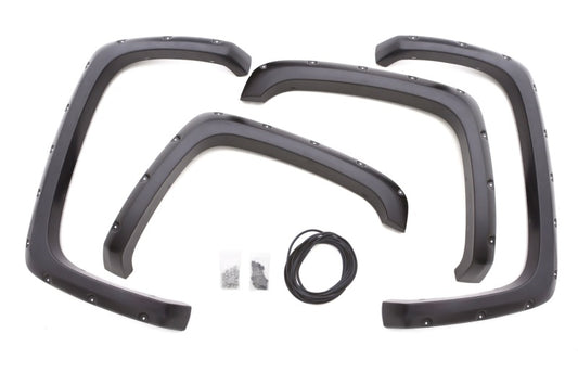 Lund 07-13 GMC Sierra 1500 RX-Rivet Style Smooth Elite Series Fender Flares - Black (4 Pc.) - Burkken Auto Parts