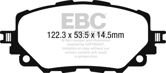 EBC 2016+ Mazda Miata MX-5 / 17-20 Fiat 124 Spider Greenstuff Front Brake Pads - Burkken Auto Parts