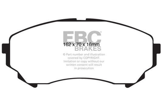 EBC 08-13 Cadillac CTS 3.6 (315mm Rear Rotors) Greenstuff Front Brake Pads - Burkken Auto Parts