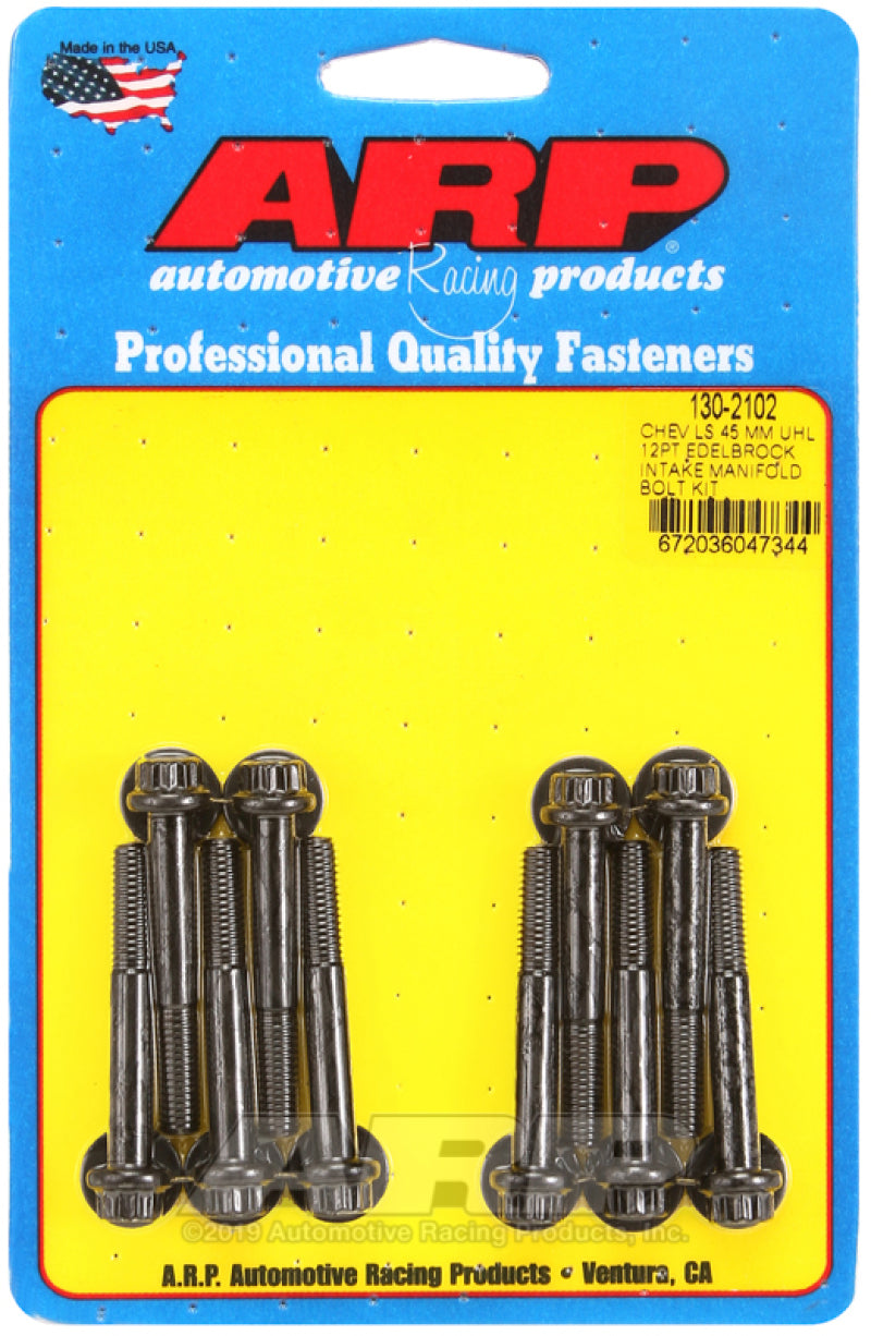 ARP Chevy LS 45mm UHL 12pt Edelbrock Intake Manifold Bolt Kit - Burkken Auto Parts