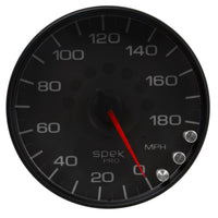 Autometer Spek-Pro Gauge Speedometer 5in 180 Mph Elec. Programmable Black/Black - Burkken Auto Parts