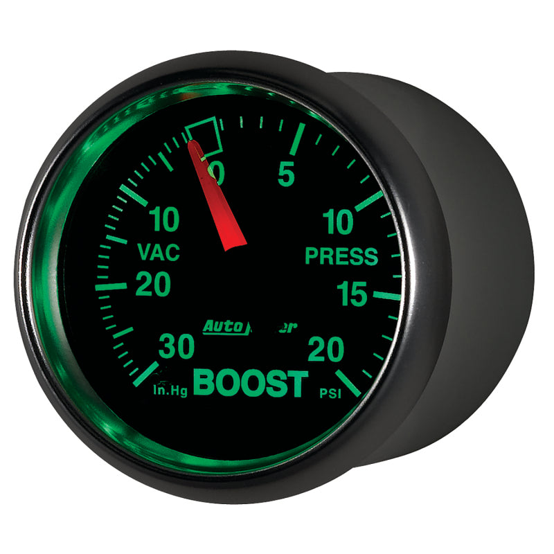 Autometer GS 52mm 30 in Hg/20 psi Mechanical Vacuum/Boost Gauge - Burkken Auto Parts