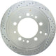 StopTech Select Sport 13-17 Toyota Land Cruiser Drilled / Slotted Rear Passenger-Side Brake Rotor - Burkken Auto Parts