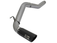 aFe LARGE BORE HD 5in DPF-Back SS Exhaust w/ Black Tip 2016 Nissan Titan 5.0L V8 (td) CC SB - Burkken Auto Parts