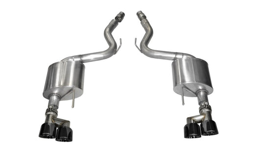 Corsa 2015-2017 Ford Mustang GT 5.0 3in Axle Back Exhaust Black Quad Tips (Sport) - Burkken Auto Parts