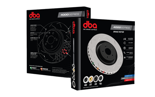 DBA 08-16 Mitsubishi Lancer Evolution Rear 4000 Series Drilled Wavey Rotor
