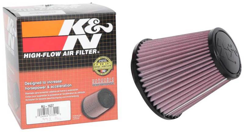 K&N Universal Clamp-On Air Filter 3-1/4in FLG / 5-3/4in B / 3-1/2in T / 5-7/16in H - Burkken Auto Parts