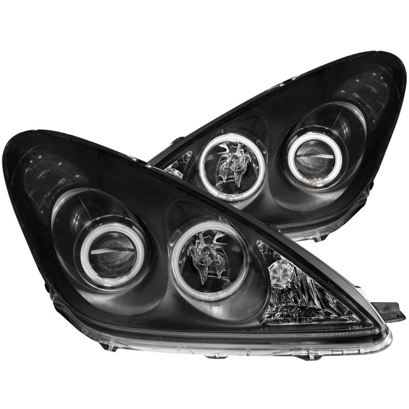 ANZO 2002-2003 Lexus Es300 Projector Headlights w/ Halo Black - Burkken Auto Parts