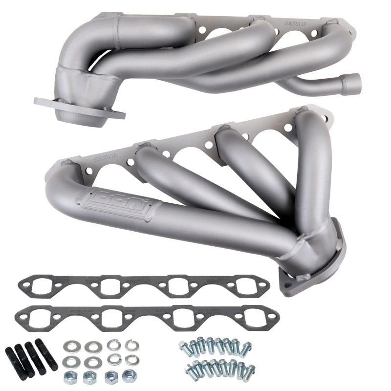 BBK 87-95 Ford F150 Truck 5.8 351 Shorty Unequal Length Exhaust Headers - 1-5/8 Titanium Ceramic - Burkken Auto Parts