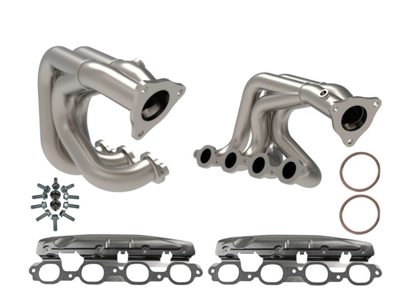 aFe Twisted 304SS Header 2020 Chevy Corvette (C8) 6.2L V8 - Titanium Ceramic Coated - Burkken Auto Parts
