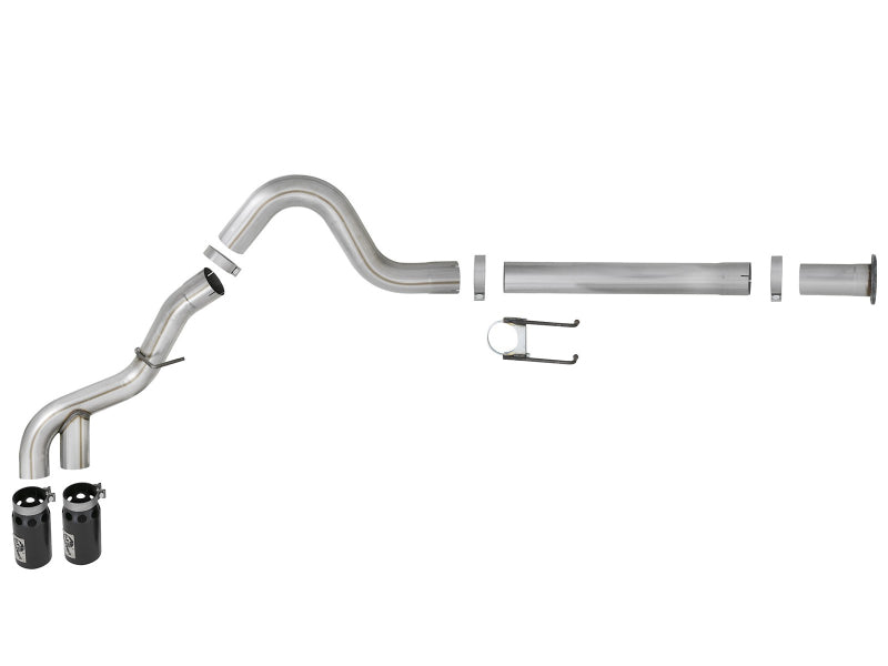 aFe Power 11-14 Ford F250/F350 6.7L Diesel Rebel XD 4in 409 SS DPF-Back Exhaust System - Black Tips - Burkken Auto Parts