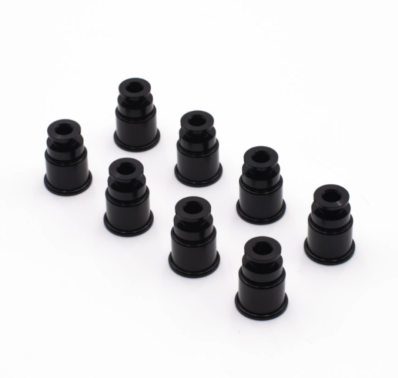 BLOX Racing 14mm Adapter Top (1/2in) w/Viton O-Ring & Retaining Clip (Set of 8) - Burkken Auto Parts