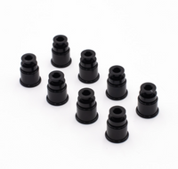 BLOX Racing 14mm Adapter Top (1/2in) w/Viton O-Ring & Retaining Clip (Set of 8) - Burkken Auto Parts