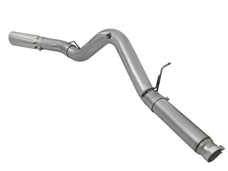 aFe LARGE Bore HD 5in Exhausts DPF-Back SS w/ Pol Tips 16-17 GM Diesel Truck V8-6.6L (td) LML/L5P - Burkken Auto Parts