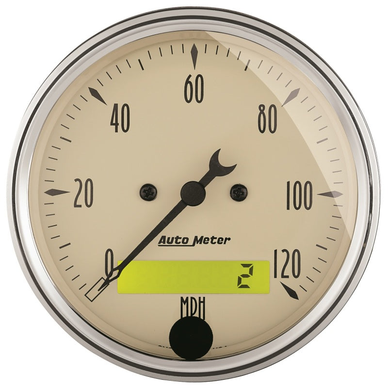 AutoMeter Gauge Kit 5 Pc. 3-1/8in. & 2-1/16in. Elec. Speedometer Antique Beige - Burkken Auto Parts